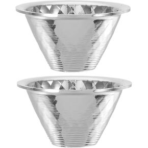 NUOBESTY 2Pcs LED Light Reflector Cup for Flashlight High Efficiency Reflective Accessory Hoop Fitting for Camping and Home Emergencies