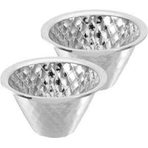 Mikikit 2Pcs Reflector Ring Replacement for Spotlight LED Lamp Shade Accessory Enhanced Illumination for Camping Emergencies Durable Design