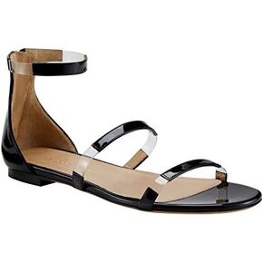 Patent Leather Flatline Sandals 5mm US 5 Black