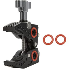Super Clamp for LED Lights and Cameras - 1/4 & 3/8 Thread Aluminum Alloy C Clamp Mount with Versatile Clamp Range