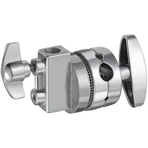 Multi-Function Light Stand Mount Adapter Heavy Duty Swivel Head Stand Grip Head for Stand Extension Pole (Silver)