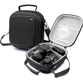 Krypthos Travel Camera Storage Case Compatible with Canon EOS Rebel T7/ R100/ R50/ 90D/ 2000D, Camera Protective Storage Holder Organizer Bag Carrying Bag