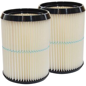 PUREBURG 17812 Replacement Blue Stripe Cartridge Filter Compatible with Craftsman Dry Shop vacs Replace Part 17812 9-17812 73108 (for Dry Vac Before 1988),2-Pack