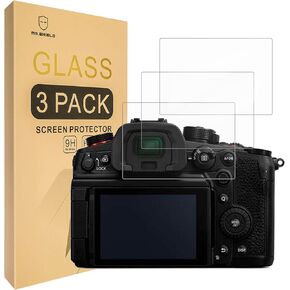 Mr.Shield [3-Pack] Screen Protector compatible with Panasonic GH6/GX9/GX85 [Tempered Glass] [Japan Glass with 9H Hardness] Screen Protector