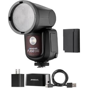 Westcott FJ80-SE S 80Ws Speedlight with Integrated 2.4 GHz Transceiver for Sony Cameras Bundle with FJ80-SE DC 7.4V 2500mAh 18.5Wh Li-Ion Battery and FJ80-SE 8.4V Battery Charger and Cord (3 Items)
