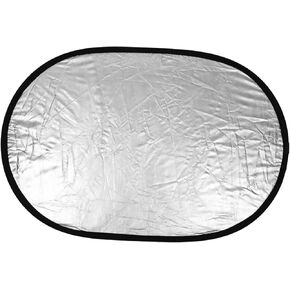 Doitool Photography Reflector Oval Light Reflector Design قابلة للطي قابلية للانهيار سطوح عاكسة ذات جانبين للتصوير والتصوير في الهواء الطلق والتصوير في الهواء الطلق