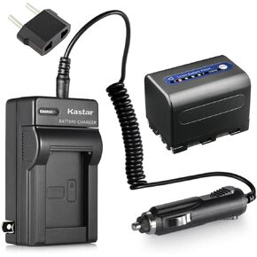 Kastar Battery 1-Pack + Charger for Sony NP-QM71D NP-FM50 NP-QM71 NP-FM70 NP-FM90 and CCD-TRV328 338 DCR-DVD300 301 DCR-HC14 DCR-PC105 330E TRV22 TRV24 TRV25 DCR-TRV70 DCR-TR80 DCR-TR250 DCR-TR260
