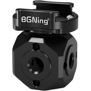 BGNing Cold Shoe Mount Adapter for Tripod with 1/4 3/8 Screw Oddball Self-Timer Stick for Mounting Complementary Lights, Microphones, Radio Devices