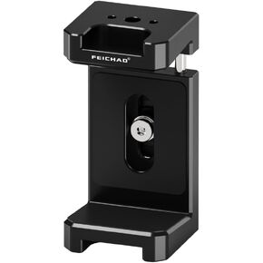 FEICHAO Mobile Phone Power Clip Holder Built-in 1/4 Screw Hole, Cold Shoe Mount Bracket for SLR Cell Phone Power Charging Accessories