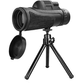 Portable Binoculars High Power HD Monocular Telescope, 40x60 High-Definition Low-Light Can Take Pictures and Video, Large Eyepiece Zoom Monocular Telescope for Smartphone Mobile