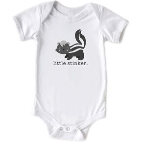 Little Stinker Cute Baby Woodland Animal Skunk Bodysuit
