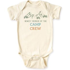 New Member of the Camp Crew Baby Bodysuit Tshirt for Kids Toddler Tee Cute Camping Outfit