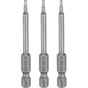 HARFINGTON 3pcs H4.5 Hex Head Drill Bit Wrench 4.5mm Metric Flat Tip 1/4" Hex Shank 100mm (4") Long Magnetic Hexagonal Screw Driver Socket Industrial Screwdriver Power Bits