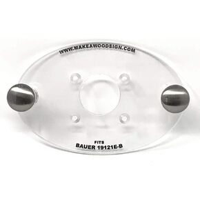Dave's - Palm Router Acrylic Router Base Plate Compatible with Harbor Freight Bauer 19121E-B (DOES NOT FIT A CORDLESS BAUER ROUTER) MADE IN AMERICA
