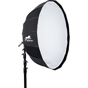 CHEETAH Stand QSB -34 SOFBOX (Bowen) W/Egg Crate Grid و SPOTTION SOWSBOX على نمط المظلة - متوافق مع Bowens ، Godox ، Profoto ، Alienbees ، Glow ، Elinchrom ، Flashpoint Strobes