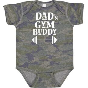 inktastic Daddy Gym Buddy Workout Fitness Baby Bodysuit