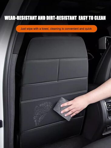 2 Pcs Car Seat Kick Mats Back Seat Protector for Lexus is ES GS LS LFA CT UX NX RX GX LX RC, Car Leather Kick Mats, Car Seat Back Protection Pad, Anti-Kick Scratch Resistant,Orange in Kuwait