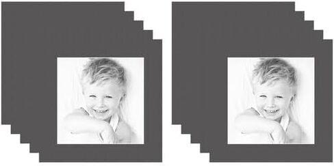 18x24 Cinder/Charcoal Custom Mat for Picture Frame with 14x20 Opening Size (Mat Only, Frame NOT Included) - 9 Pack in Saudi Arabia