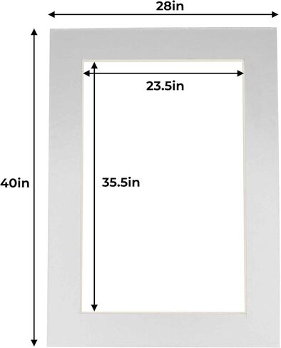 24x36 Mat for 28x40 Frame - Precut Mat Board Acid-Free Deep Red 24x36 Photo Matte Made to Fit a 28x40 Picture Frame, Premium Matboard for Family Photos, Show Kits, Art, Picture Framing, Pack of 1 Mat in Kuwait