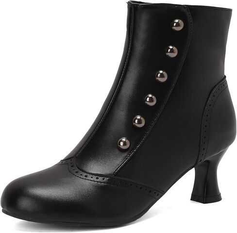 Roimaash Vintage Women's Ankle-High Booties Victorian Boots in Saudi Arabia