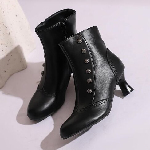 Roimaash Vintage Women's Ankle-High Booties Victorian Boots in Saudi Arabia
