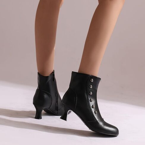 Roimaash Vintage Women's Ankle-High Booties Victorian Boots in Saudi Arabia