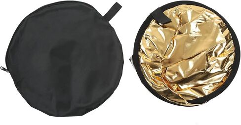 Portable Silver & Gold 2-in-1 Round Reflector for Photography, Soft Lighting, 30cm Mini Photo Accessory (60cm) in Kuwait