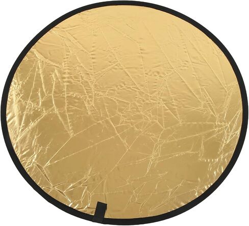 Portable Silver & Gold 2-in-1 Round Reflector for Photography, Soft Lighting, 30cm Mini Photo Accessory (60cm) in Kuwait