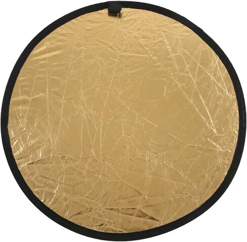 Portable Silver & Gold 2-in-1 Round Reflector for Photography, Soft Lighting, 30cm Mini Photo Accessory (60cm) in Kuwait
