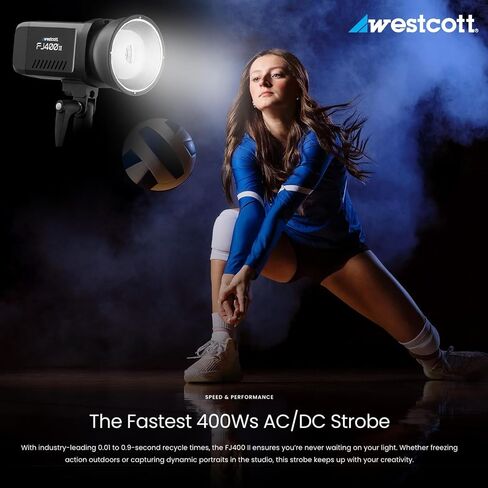 Westcott FJ400 II شاشة تعمل باللمس مع حزمة FJ Pro AC و DC بطارية (400 واط) مع بطارية ومحول طاقة ، مفتاح طبق الجمال (الفضة) ، مشغل فلاش لاسلكي ، والبطارية (5 عناصر) in Saudi Arabia