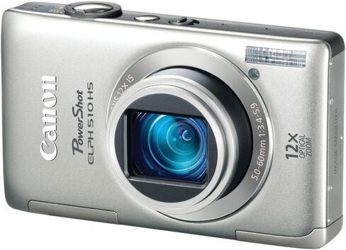 Canon PowerShot Elph 510 HS 12.1 MP CMOS Digital Camera مع فيديو HD كامل وعدسة الزاوية العريضة الفائقة (الفضة) in Kuwait