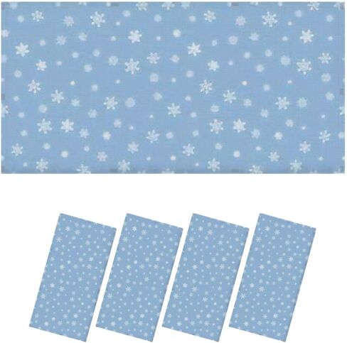 4 Pack Fluorescent Light Covers for Ceiling, Snowflakes Simple Christmas New Year Seamless Pattern, 4' x 2' Decorative Magnetic Light Filter for Classroom Office Home in Saudi Arabia