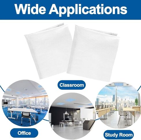 4 Pack Fluorescent Light Covers for Ceiling, Snowflakes Simple Christmas New Year Seamless Pattern, 4' x 2' Decorative Magnetic Light Filter for Classroom Office Home in Saudi Arabia