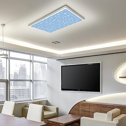 4 Pack Fluorescent Light Covers for Ceiling, Snowflakes Simple Christmas New Year Seamless Pattern, 4' x 2' Decorative Magnetic Light Filter for Classroom Office Home in Saudi Arabia