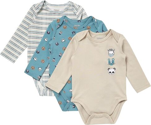 Hanes Unisex Baby Pure Comfort Long Sleeve Bodysuits, Infant Bodysuits, Boys & Girls, 3-pack in Saudi Arabia