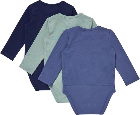 Hanes Unisex Baby Pure Comfort Long Sleeve Bodysuits, Infant Bodysuits, Boys & Girls, 3-pack in Saudi Arabia