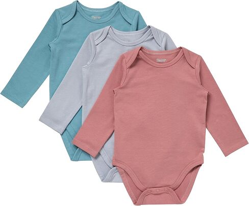 Hanes Unisex Baby Pure Comfort Long Sleeve Bodysuits, Infant Bodysuits, Boys & Girls, 3-pack in Saudi Arabia