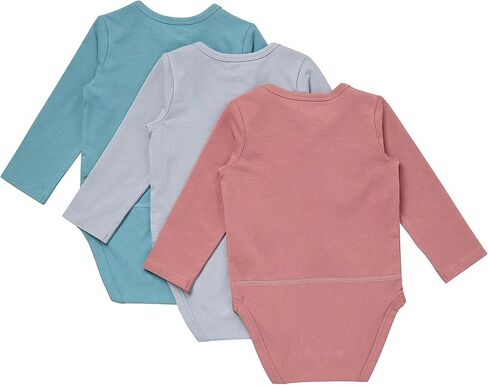 Hanes Unisex Baby Pure Comfort Long Sleeve Bodysuits, Infant Bodysuits, Boys & Girls, 3-pack in Saudi Arabia