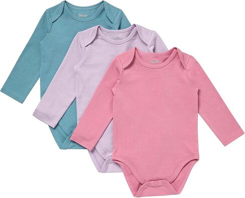 Hanes Unisex Baby Pure Comfort Long Sleeve Bodysuits, Infant Bodysuits, Boys & Girls, 3-pack in Saudi Arabia