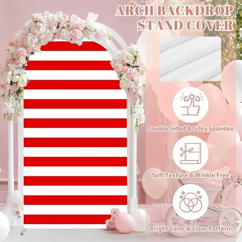 7.2 قدم قوس القوس غطاء خلفي سلس نسيج الأمواج الأفقية دنة ملائمة أغطية القوس الجولة أعلى القوس أغطية لحفل عيد الميلاد دش الطفل ديكور in Kuwait