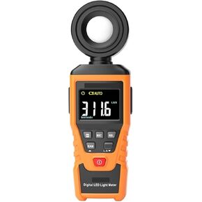 Light Meter, Digital Lux Light Meter, Lumenmeter Lux/FC Meters Luminometer Professional Illuminometer MAX/MIN/Data Hold/LCD.,for Plants, Car Headlights, Home & Office LEDs