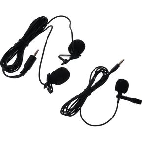 2sets Clip Lavalier Microphone Mic Omnidirectional Recording Mic لتدفق مدونة مدونة مدونة ودردشة فيديو سهلة على ذلك
