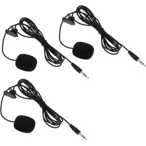 Kisangel 3PCS Microphones Lavalier لمقابلة المؤتمرات مقطع تسجيل MIC مع الحد من الضوضاء لبث دردشة الفيديو والمزيد