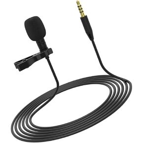 Lapel Microphone Portable Clip Device for Sound Quality Interviews and Live Streaming Durable and Lightweight Design Long Cable Compatible with Devices