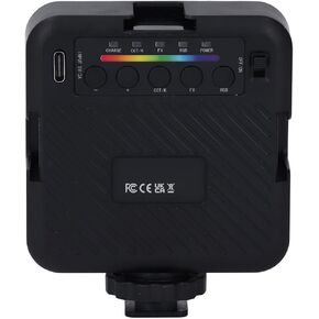 EBTOOLS RGB Video Lights, 360° Full Color LED Camera Light with 3 Cold Shoe Mounts, CRI 95+, 3000-6500K Dimmable, 1500mAh Rechargeable, Portable Photography Selfie Light (White)