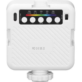 Zyyini RGB Video Light ، LED Camera Light Panel 1500mAh CRI 95+ 3000-6500K LED لوحة التصوير الفوتوغرافي الإضاءة FX Efferable LED Camera Light Full مع 3 حوامل أحذية باردة ل