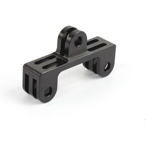 Lubusi Soporte de doble cabeza de aleación de aluminio, accesorio adaptador bidireccional, soporte de luz LED para cámaras Lubusi 3 + 4 - (Color: Black)