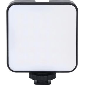 Fockety LED Camera Light, Rechargeable Full Color RGB Video Light Portable Photography Light with 3 Cold Shoe Mounts 1/4in Screw Hole 3000-6500K for Photography and Video (White)