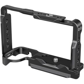 Camera Cage for ZV-E10 II with Arca-Swiss Quick Release Plate Cold Shoe Compatible with RS4/RS4 Pro Gimbal Arca Tripod (Black)