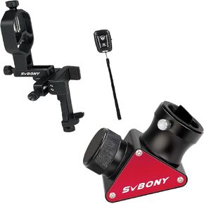 SV214 Pro Universal Phone Adapter for Telescope ، مناظير النطاق ، حزمة حامل هاتف قابلة للتعديل 3 محاور مع SV188P مرآة عازلة النجوم ، لتصوير الفلك المتنقل